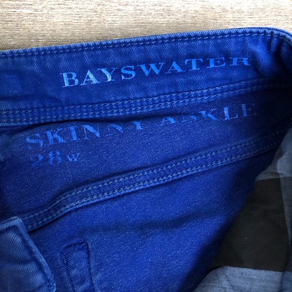 Burberry Brit Bayswater skinny jeans size 28 zip ankle Cobalt Blue - Picture 8 of 12